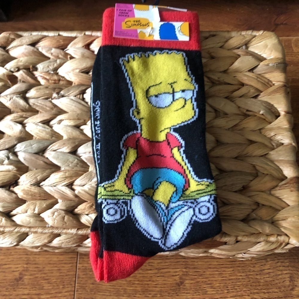 The Simpsons: Bart on Skateboard crew socks